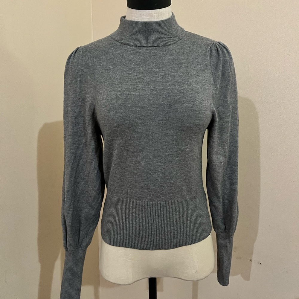 Express Charcoal Mock Neck Top